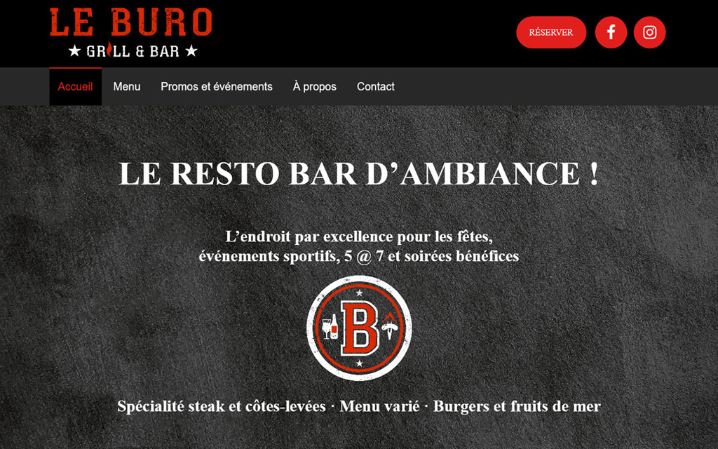 Le Buro Grill Bar-capture ecran