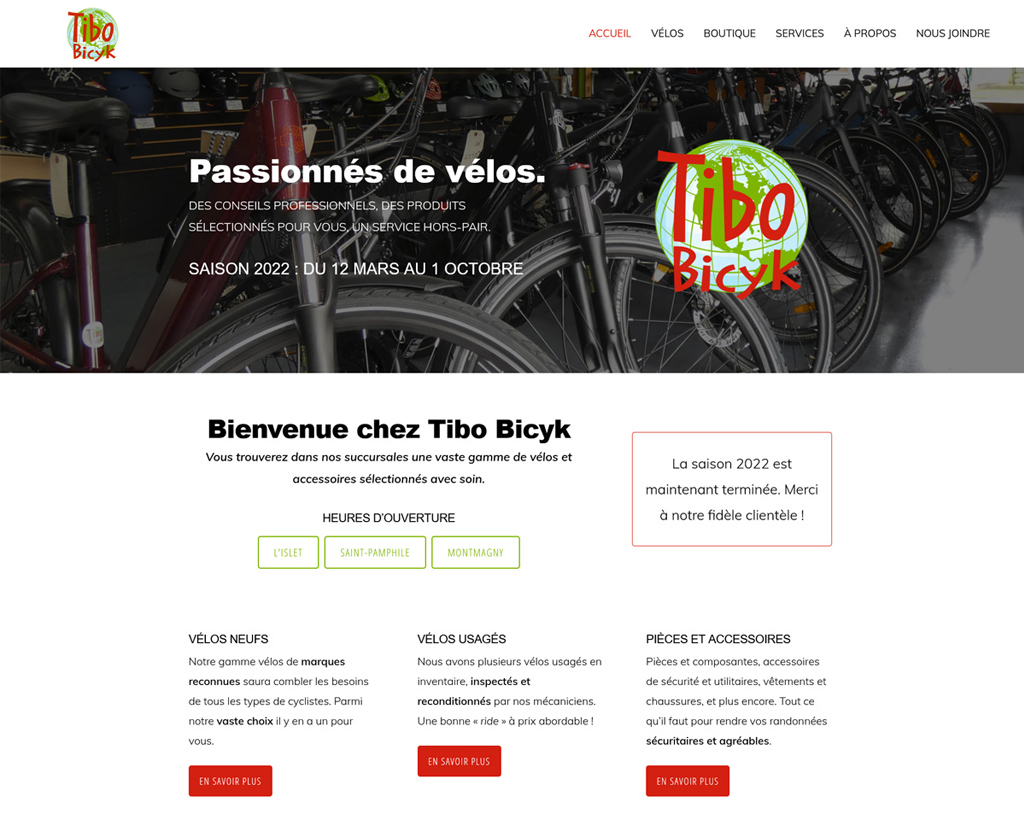 Tibo Bicyk-capture ecran